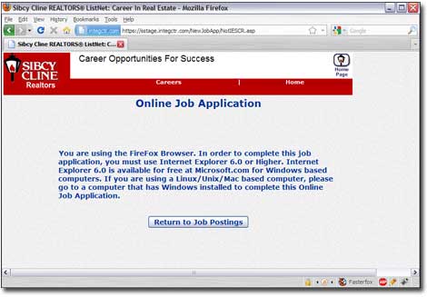 Application Fail
