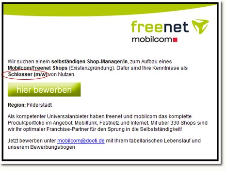 Freenet Stellenangebot 2