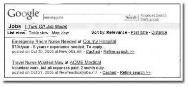 Google Jobsuche Screenshot