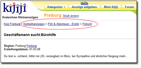 Kijiji Anzeige 2