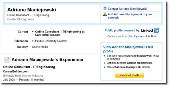 LinkedIn Profile
