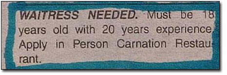Waitress Wanted FAIL